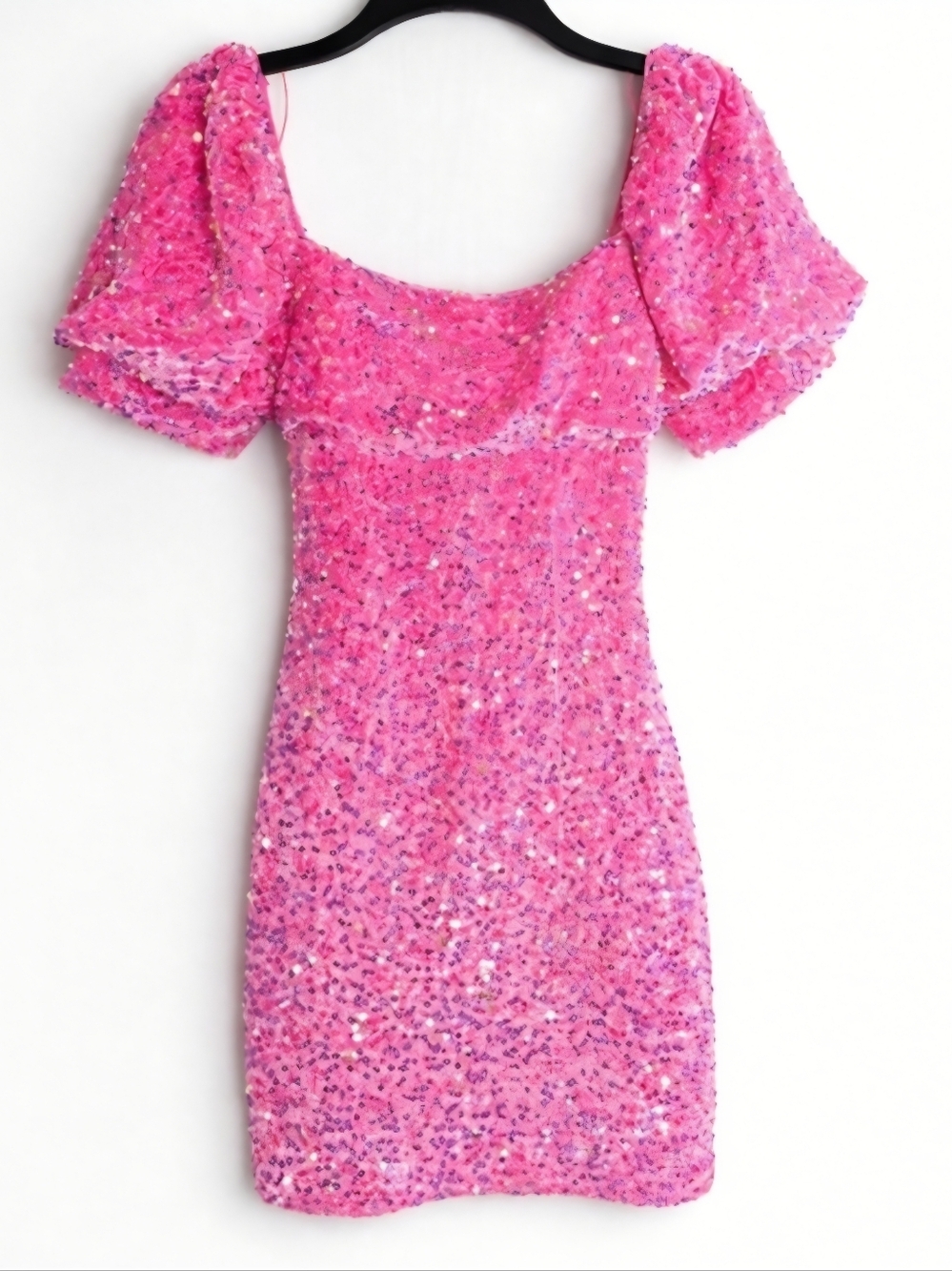 Lena Pink Sequin Party Dress